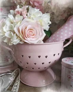 Roze vergiet met hartjes