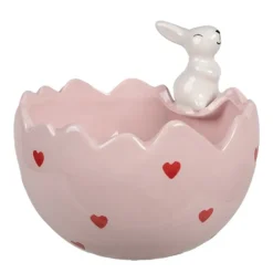 Schaal/kom konijntje roze 13*12*10