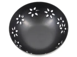 Schaaltje bloemetjes zwart