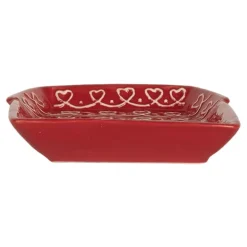 Schaaltje peperkoek huisje rood 20*20