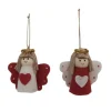 Set engeltjes rood/wit 7 cm
