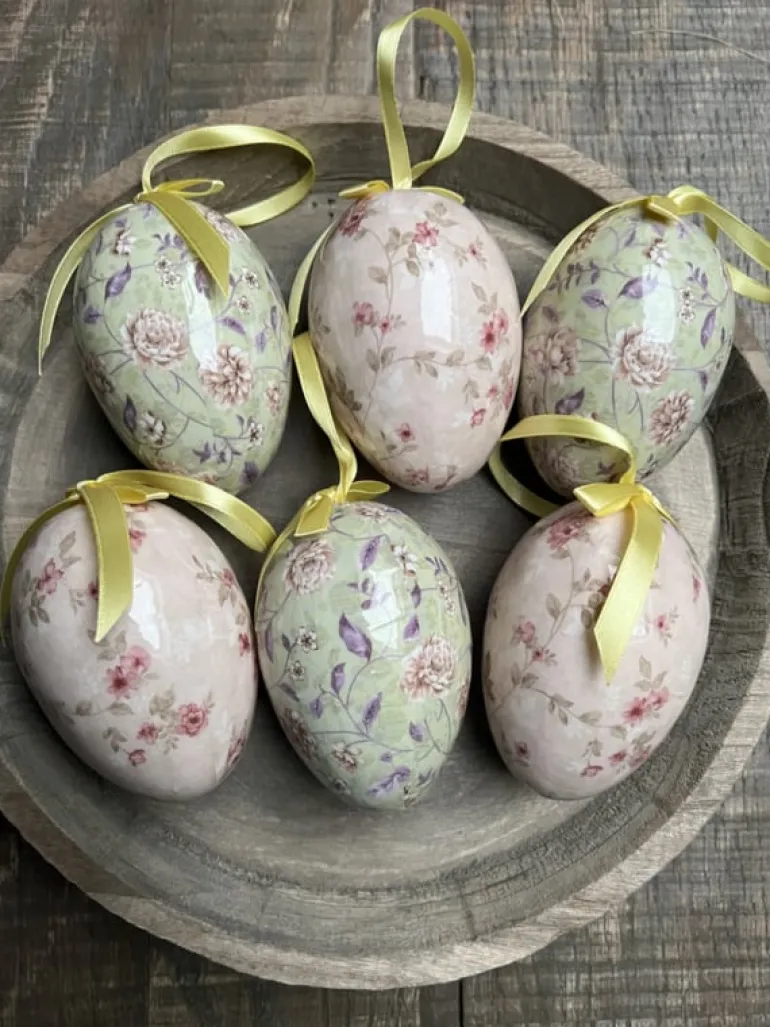 Set van 6 decoratie hangers ei 7*1