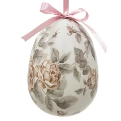 Set van 2 decoratie hangers ei grijs/groen 9*12