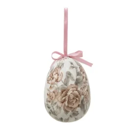 Set van 2 decoratie hangers ei grijs/groen 9*12