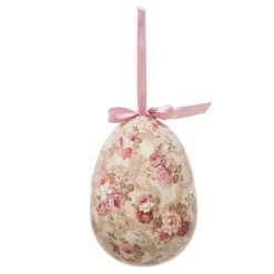 Set van 2 decoratie hangers ei roze 9*12