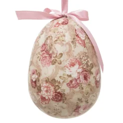 Set van 2 decoratie hangers ei roze 9*12