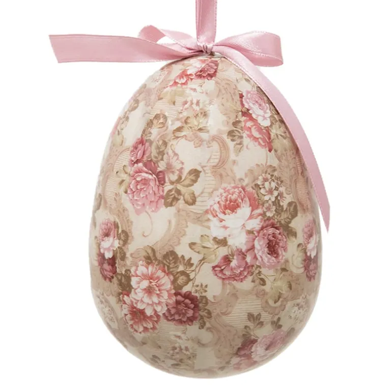 Set van 2 decoratie hangers ei roze 9*12