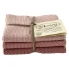 Set van 3 gebreide vaatdoeken Smokey rose