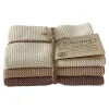 Set van 3 gebreide vaatdoeken Nature/nougat/dark nougat