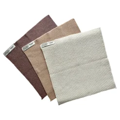 Set van 3 gebreide vaatdoeken Nature/nougat/dark nougat