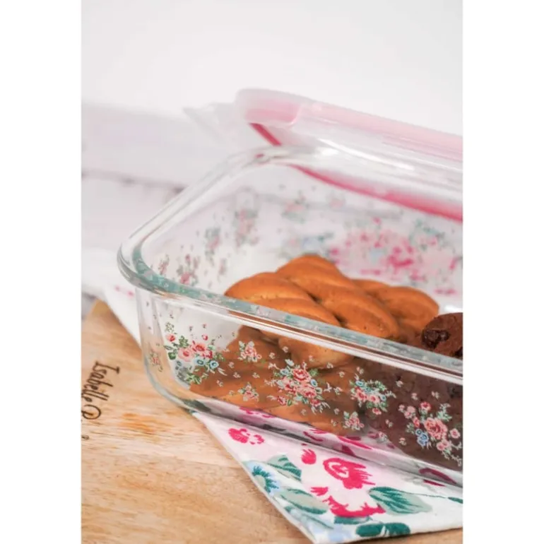 Set van 2 glazen schalen roosjes Lisa