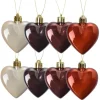 Set van 8 kerstbal hartjes 5*1