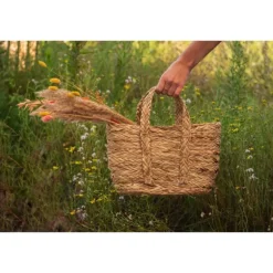 Set van 2 manden met hengsels ovaal