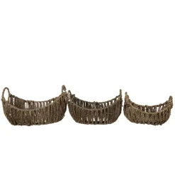 Set van 3 rotan opberg/broodmandjes