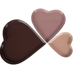 Set van 3 schalen hartvormig roze