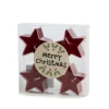 Set van 5 ster waxinelichtjes rood