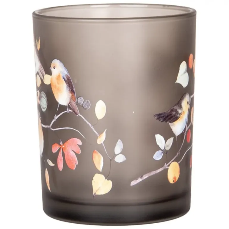 Set van 2 waxinelichthouders vogels