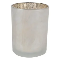 Set van 3 waxinelichthouders het goud/wit