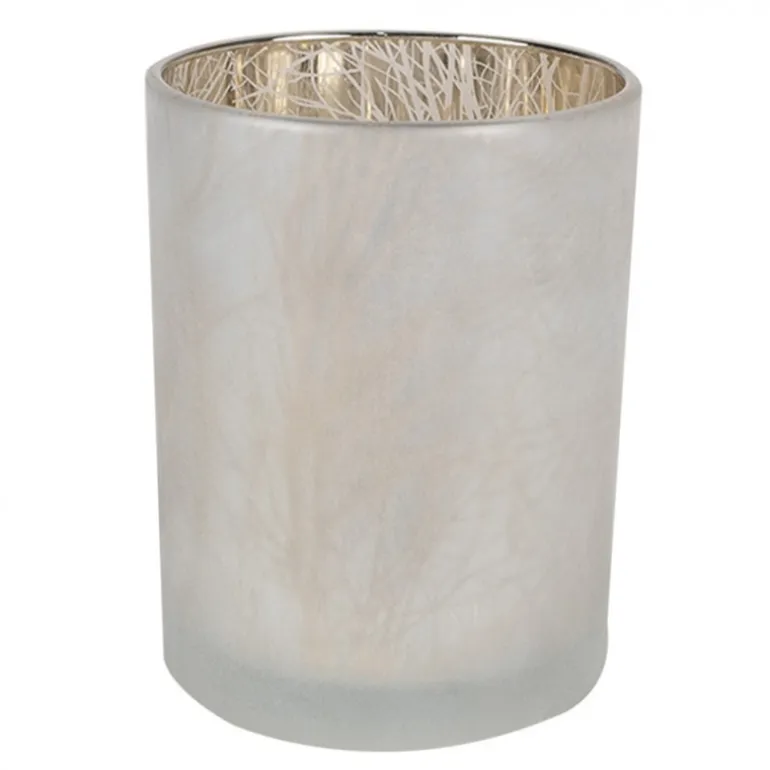 Set van 3 waxinelichthouders het goud/wit