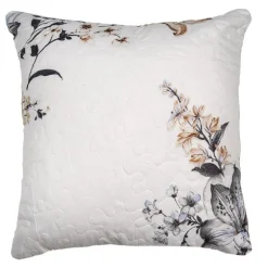 Sierkussenhoes bloemen wit 40*40