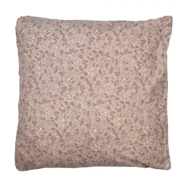 Sierkussenhoes bloemetjes paars 40*40