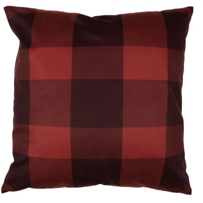 Sierkussenhoes Kerstbomen geruit 45*45