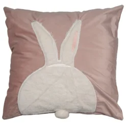 Sierkussenhoes konijn achterkant fluffy roze 45*45