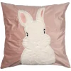 Sierkussenhoes konijn voorkant fluffy roze 45*45
