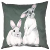 Sierkussenhoes konijnen groen