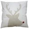 Sierkussenhoes rendier met rode neus 45*45