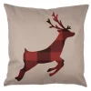 Sierkussenhoes springend hert geruit 45*45