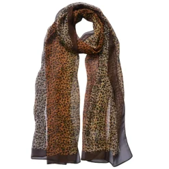 Sjaal panterprintje  oker/bruin
