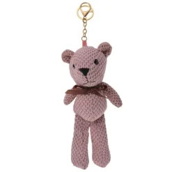 Sleutel / tashanger beertje oudroze