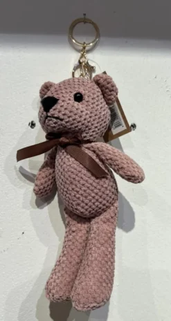 Sleutel / tashanger beertje oudroze