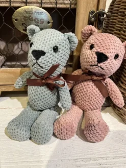 Sleutel / tashanger beertje oudroze