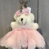 Sleutelhanger beer met roze jurkje
