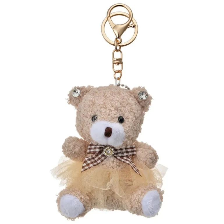 Sleutel-tashanger beertje bruin 10cm