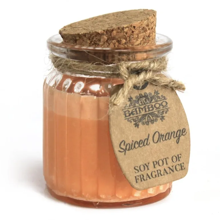 Sojakaars in glazen pot Gekruide Sinaasappel
