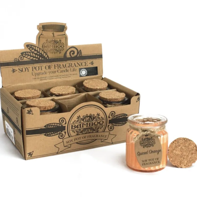 Sojakaars in glazen pot Gekruide Sinaasappel