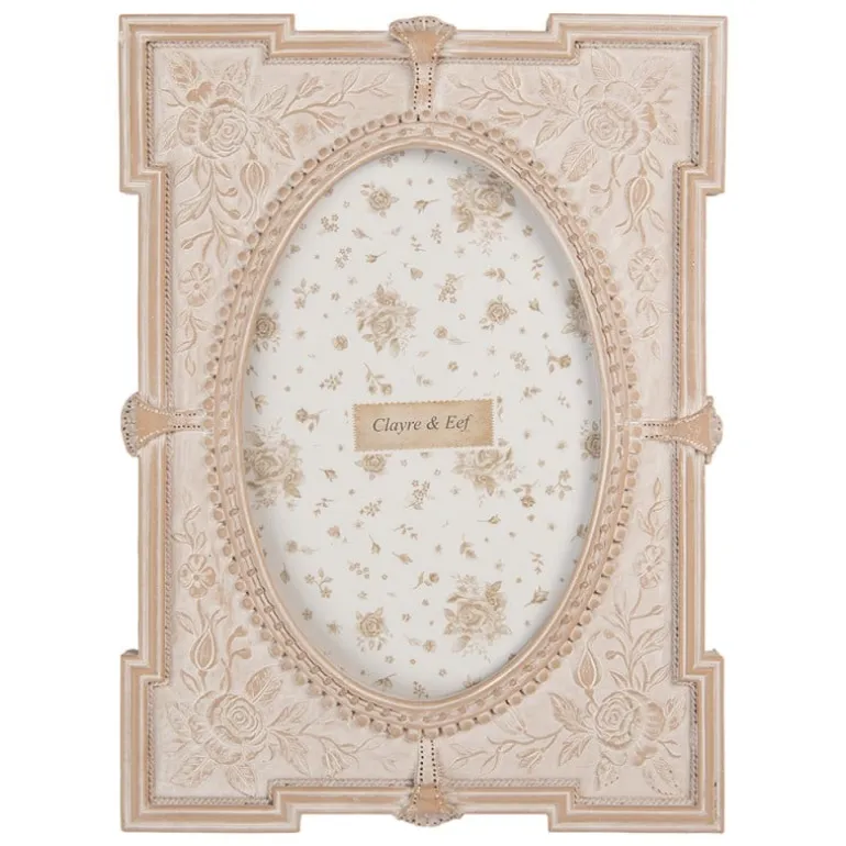 Stijlvolle fotolijst met rozenpatroon roze 10*15