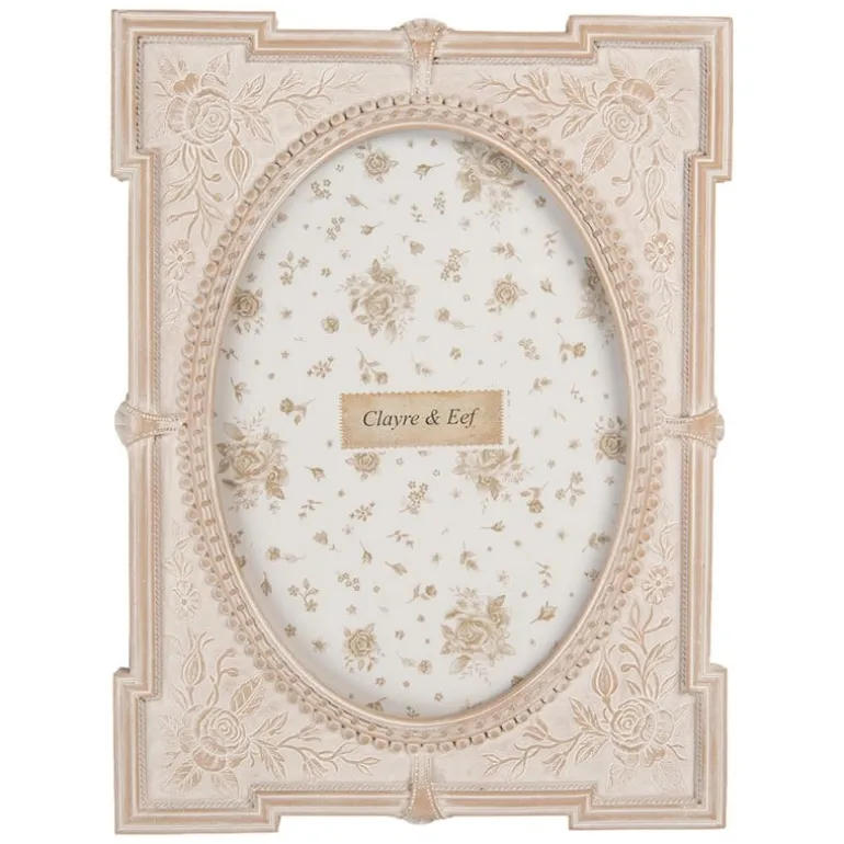 Stijlvolle fotolijst met rozenpatroon roze 13*18