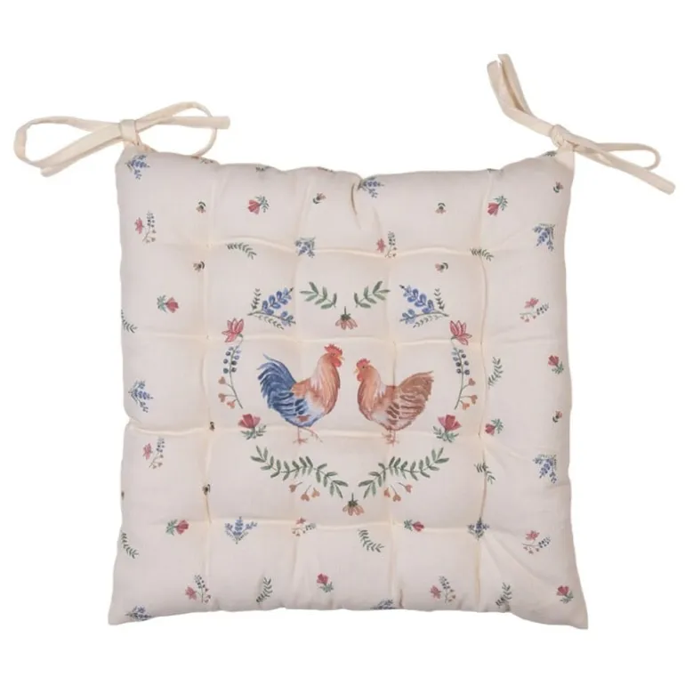 Stoelkussen met foam Chicken and Rooster