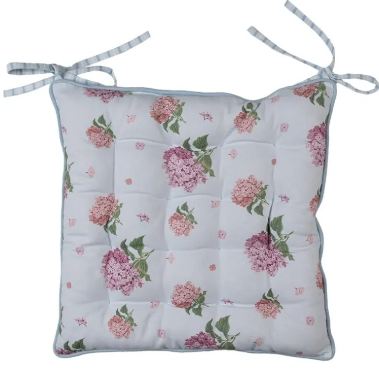 Stoelkussen met foam Hortensia