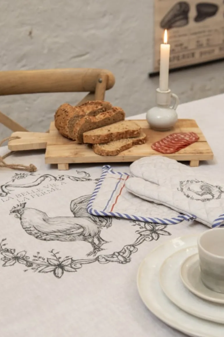 Stoelkussenhoes met ruche Haan Devine French Rooster