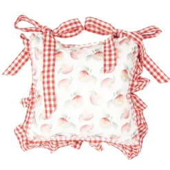 Stoelkussenhoes met ruche en appels