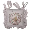 Stoelkussenhoes met ruche Happy Bunny 40*40