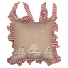 Stoelkussenhoes met ruche Kerst Gingerbread