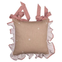 Stoelkussenhoes met ruche Kerst Gingerbread