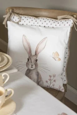 Stoelkussenhoes Rustic Easter Bunny