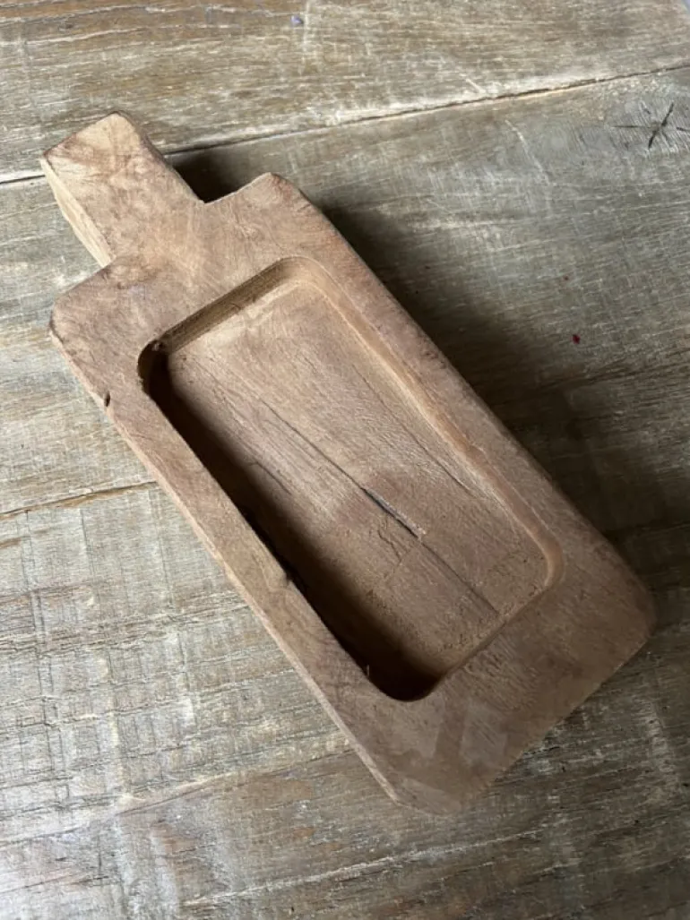 Stoer houten bakje (S) 25*10*4